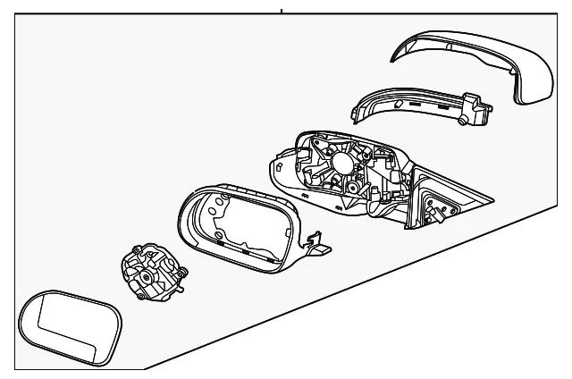 Mirror Assembly - Kia (87610-K0440)