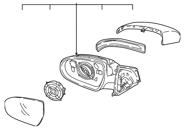 Mirror Assembly - Kia (87610-Q5150)