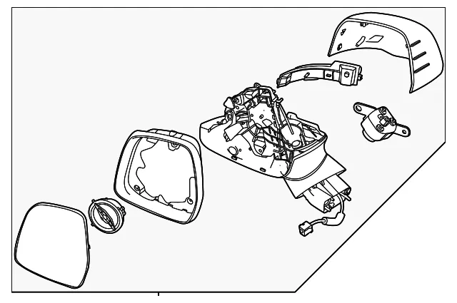 Mirror Assembly - Kia (87610-R0600)