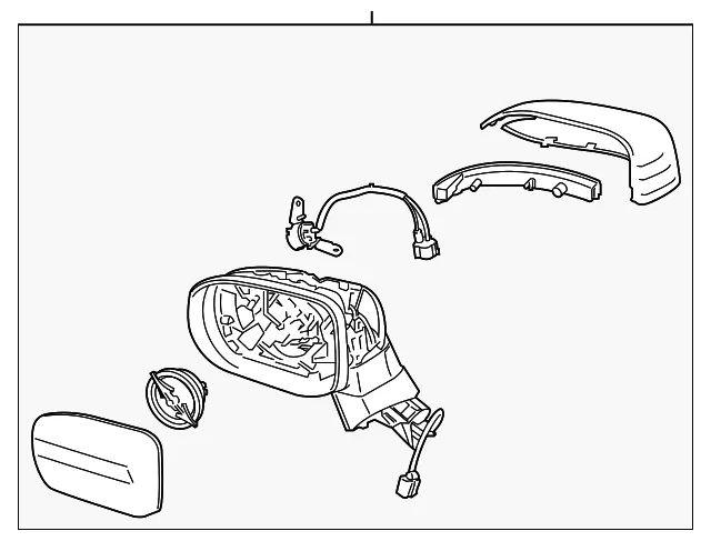 Mirror Assembly - Kia (87610-S9520)