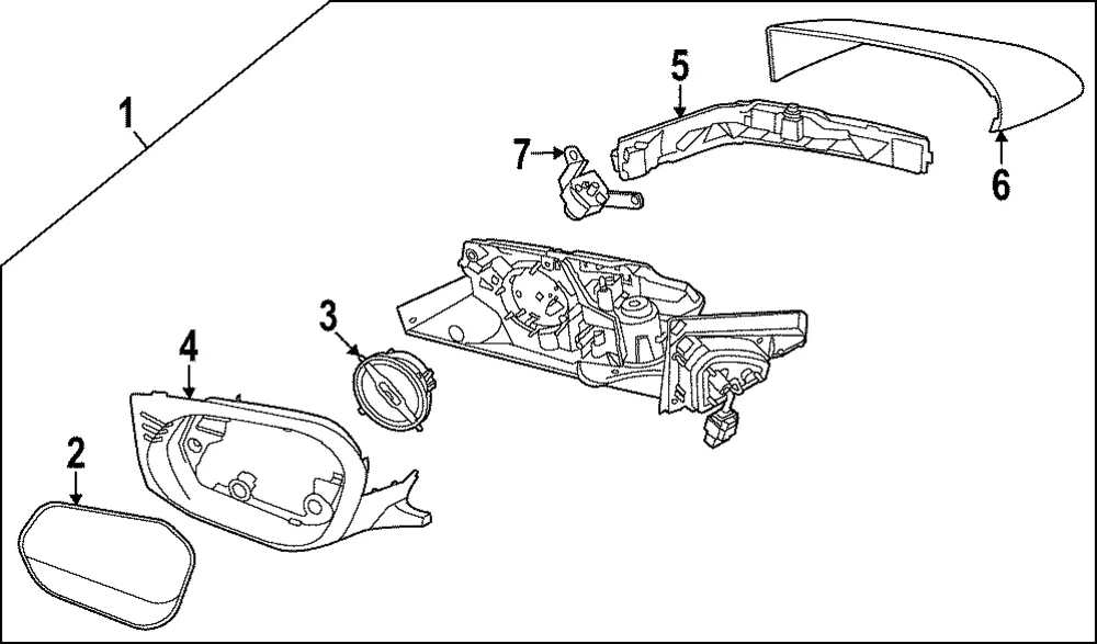 Mirror Assembly - Kia (87610-XG040)