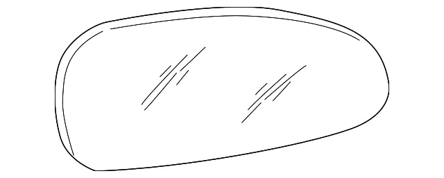 Mirror Glass - Driver's Side (LH) - Kia (87611-3F100)