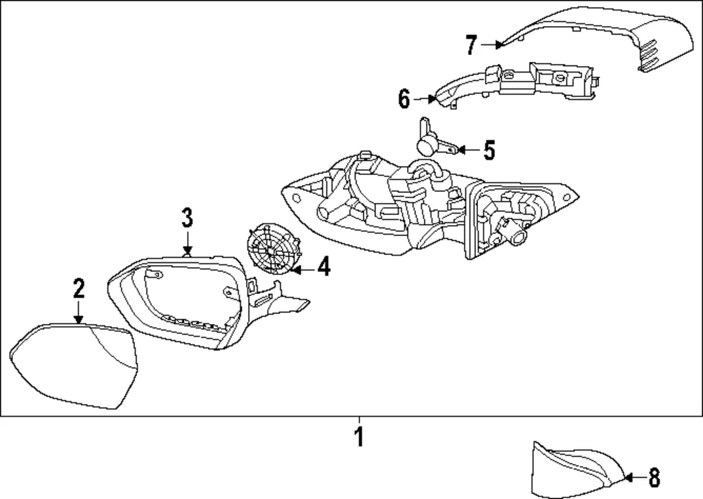 Door Mirror Cover - Kia (87616-GGBA0)