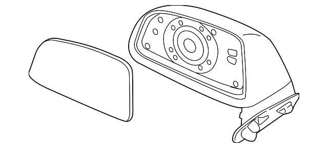 Mirror Assembly - Passenger Side (RH) - Kia (87620-1D130)