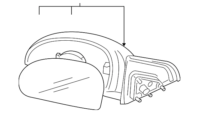 Mirror Assembly - Passenger Side (RH) - Kia (87620-2F202)
