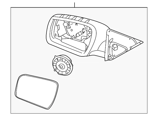 Mirror Assembly - Passenger Side (RH) - Kia (87620-2K340)