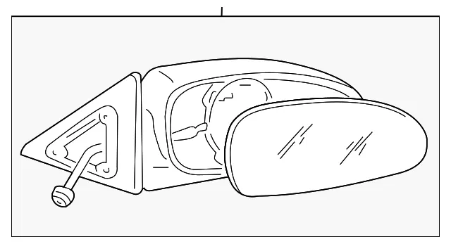 Mirror Assembly - Passenger Side (RH) - Kia (87620-3F660)