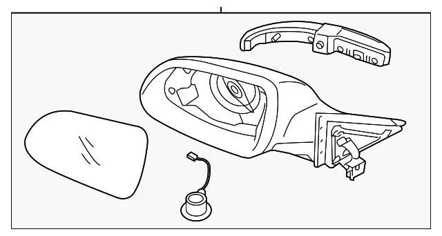 Mirror Assembly - Kia (87620-3R705)