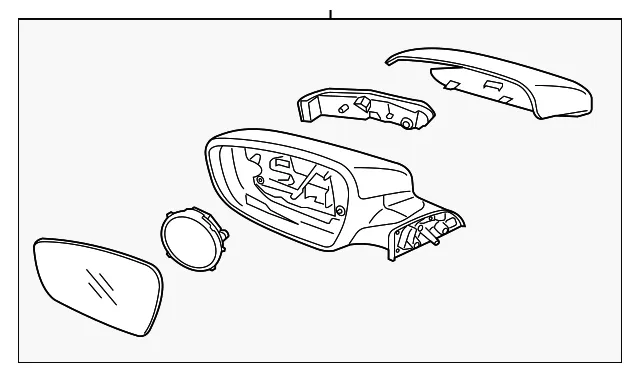 Mirror Assembly - Passenger Side (RH) - Kia (87620-A7200)