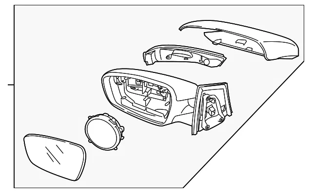 Mirror Assembly - Passenger Side (RH) - Kia (87620-A7470)