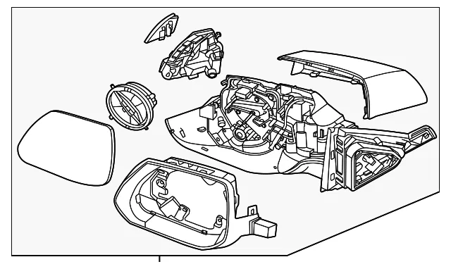 Mirror Assembly - Kia (87620-AT400)