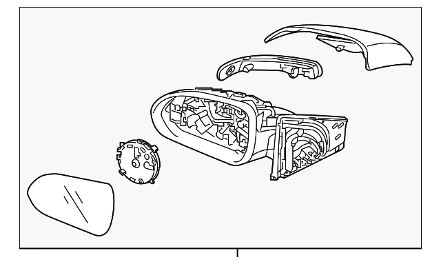 Mirror Assembly - Kia (87620-H9720)