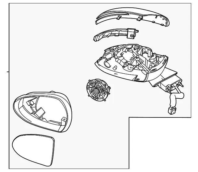 Mirror Assembly - Kia (87620-L3240)