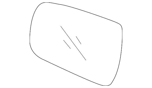 Mirror Glass - Passenger Side (RH) - Kia (87621-1U500)