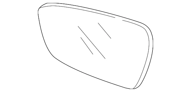 Mirror Glass - Passenger Side (RH) - Kia (87621-A7340)