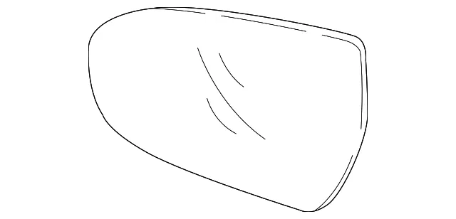Mirror Glass - Passenger Side (RH) - Kia (87621-D9070)