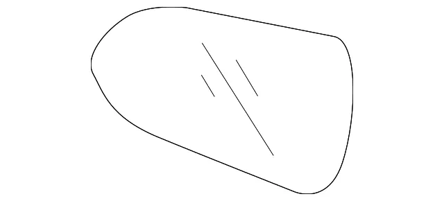 Mirror Glass - Passenger Side (RH) - Kia (87621-H9030)