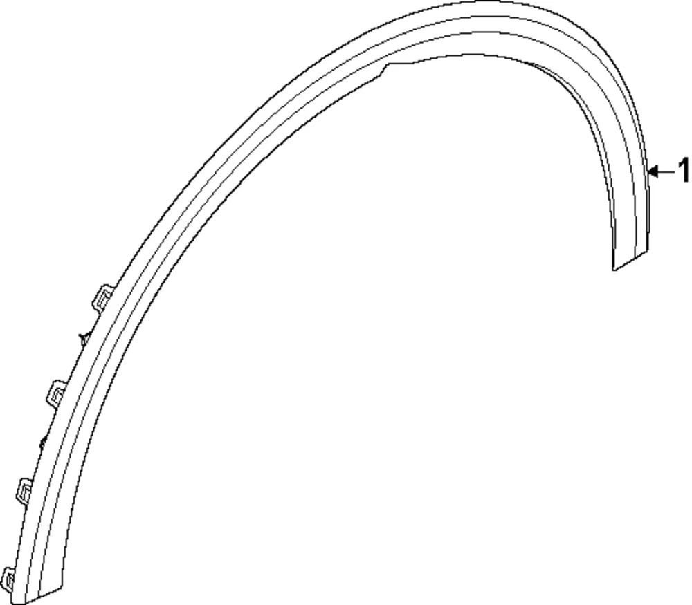 Wheel Opening Molding - Kia (87711-GG000BKL)