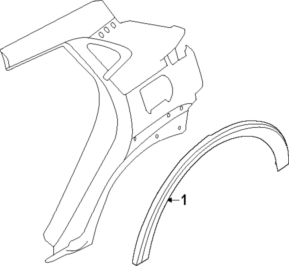 Wheel Opening Molding - Kia (87741-GG000BKL)