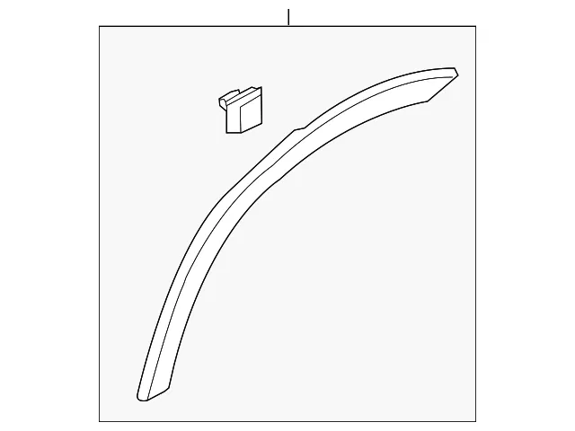 Wheel Opening Molding - Passenger Side (RH) - Kia (87742-1U200)