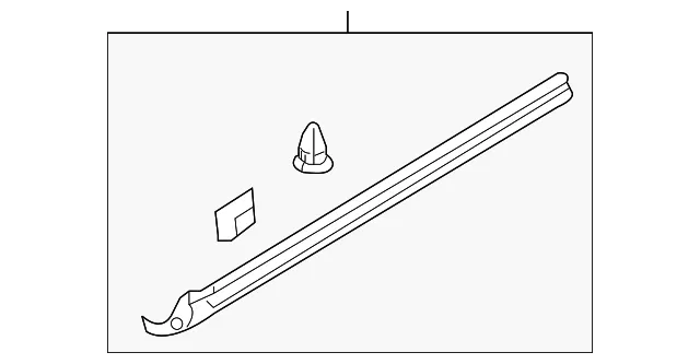 Front Rocker Molding - Driver's Side (LH) - Kia (87751-1F000)