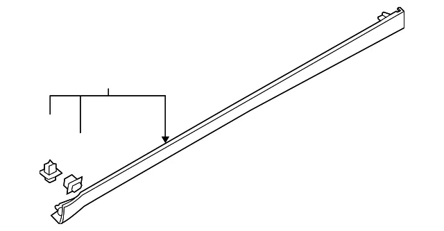 Rocker Molding - Driver's Side (LH) - Kia (87751-2F000EB)
