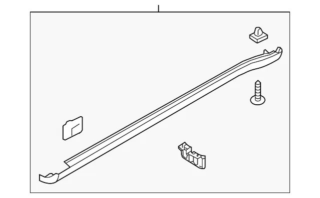 Rocker Molding - Driver's Side (LH) - Kia (87751-B2500)