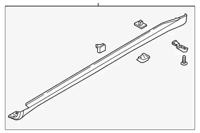 Rocker Molding - Driver's Side (LH) - Kia (87751-G5000WK)