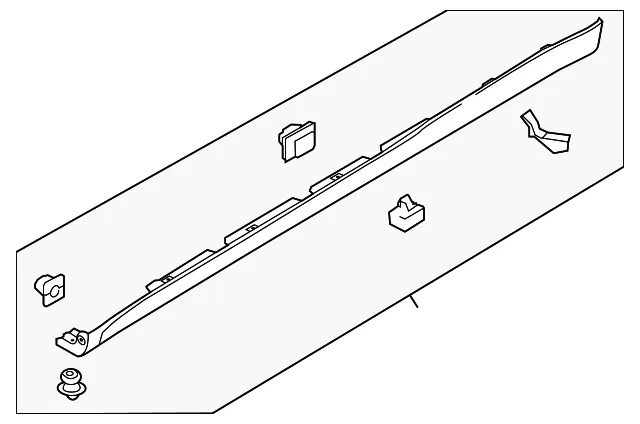 Rocker Molding - Passenger Side (RH) - Kia (87752-A7200)