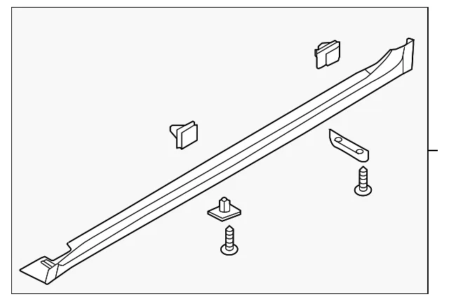 Rocker Molding - Passenger Side (RH) - Kia (87752-D5000)