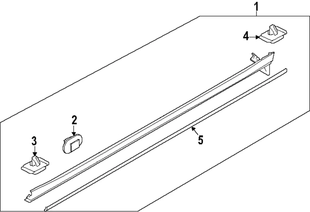 Rocker Molding Clip - Kia (87758-DO000)
