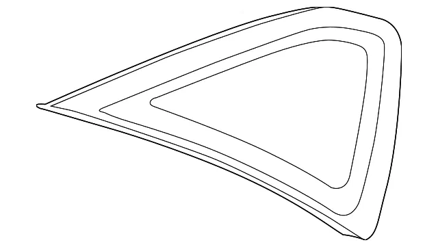 Quarter Glass - Driver's Side (LH) - Kia (87810-1M520)