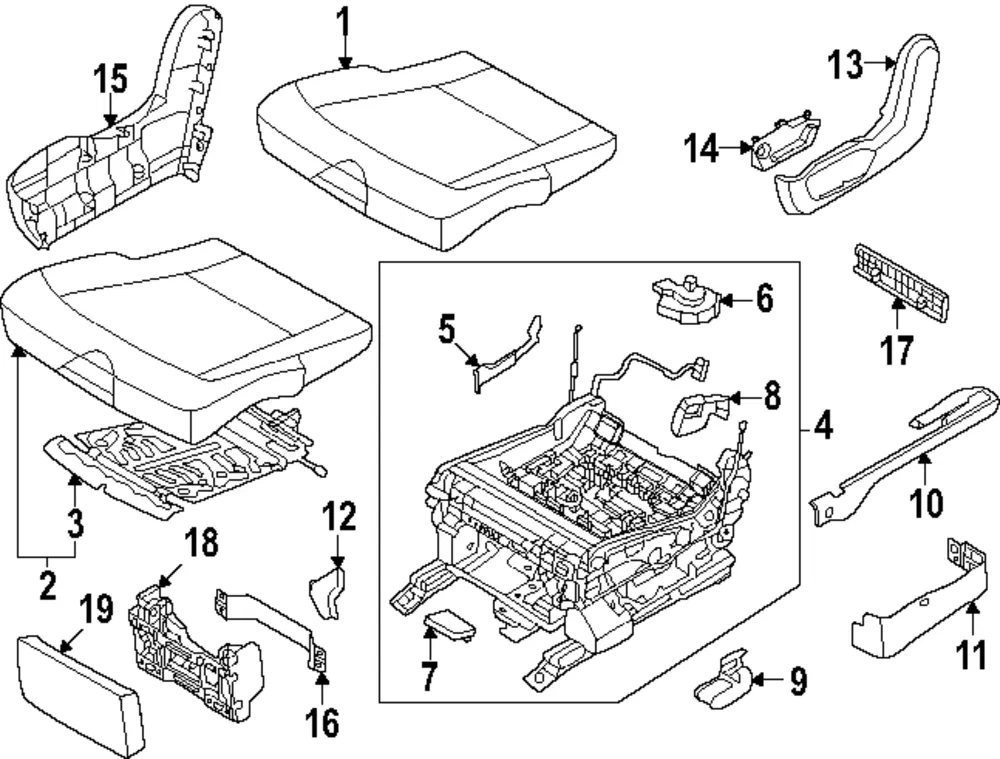 Hinge Cover - Kia (89190-DO300DFS)