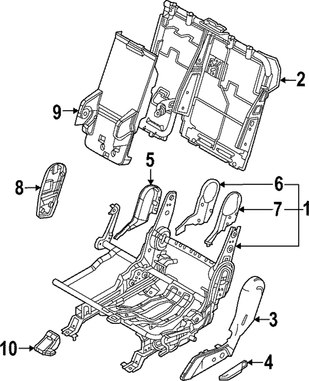 Recline Handle - Kia (89194-XG000CGR)
