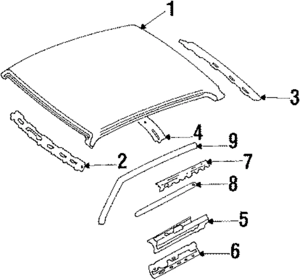 Drip Molding - Passenger Side (RH) - Mazda (8AB6-50-511)