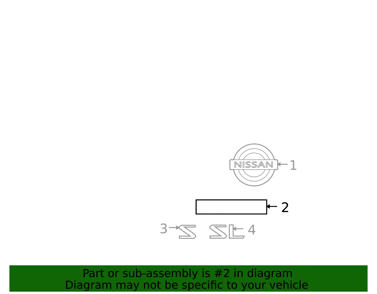Hatch Emblem - Nissan (90892-EM30B)