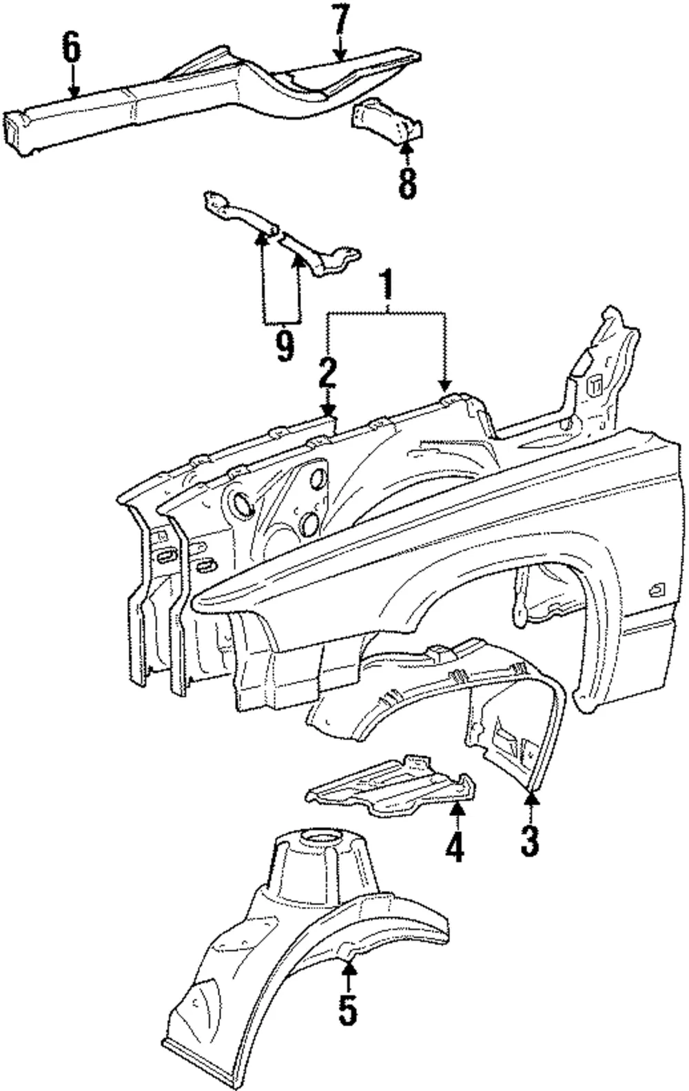 Fender Liner - Passenger Side (RH) - Volvo (9126621)