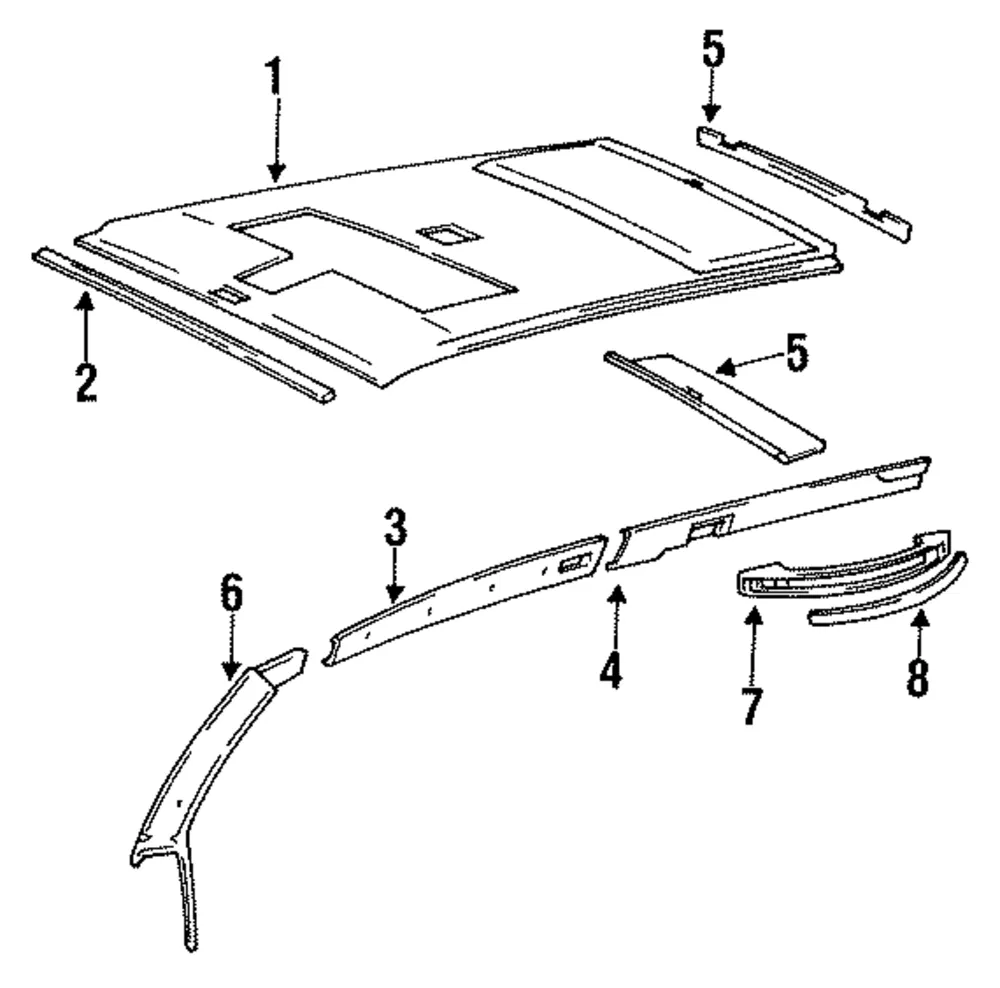 Headliner Trim - Driver's Side (LH) - Volvo (9145057)