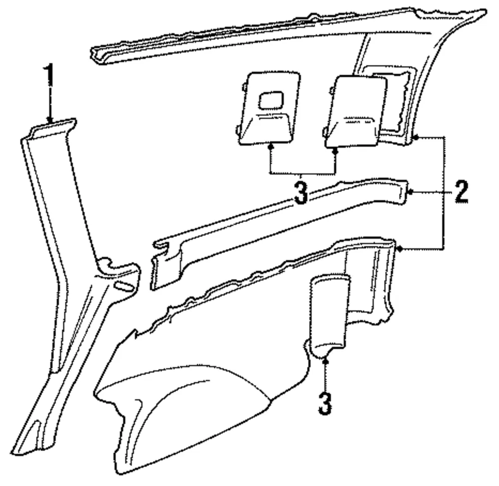 Interior Quarter Panel Trim Panel - Volvo (9421683)