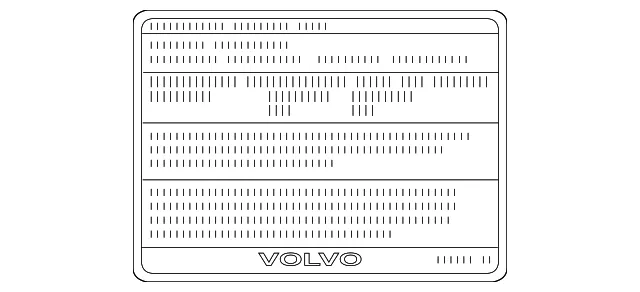 Tire Information Label - Volvo (9454378)