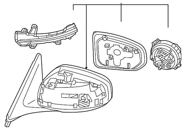 Mirror Assembly - Nissan (96301-6GP0A)