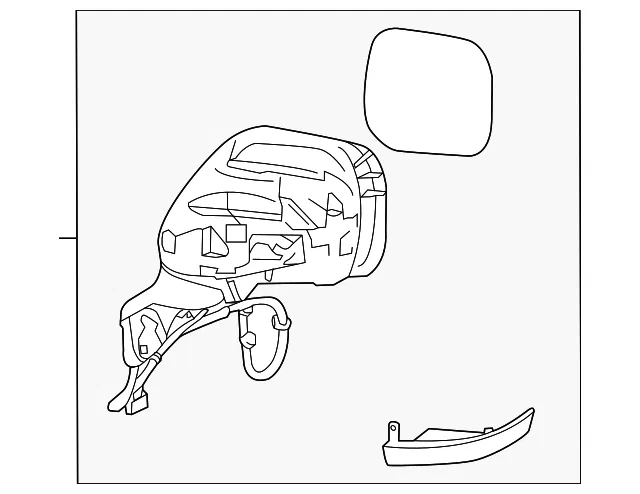 Mirror Assembly - Driver's Side (LH) - Nissan (96302-1JA3C)