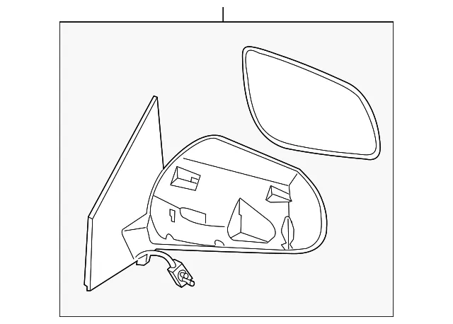 Mirror Assembly - Driver's Side (LH) - Nissan (96302-1VX1B)