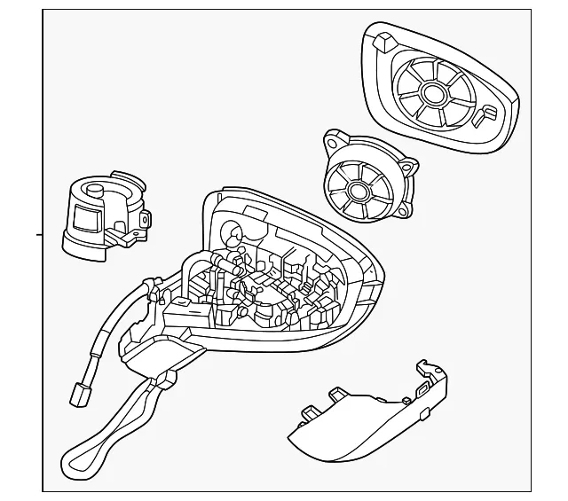 Mirror Assembly - Nissan (96302-5MR3A)