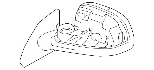 Mirror Assembly - Driver's Side (LH) - Nissan (96302-5SA2A)