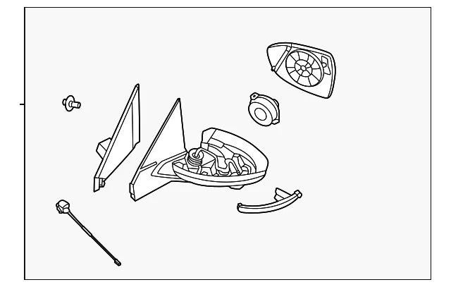 Door Mirror Assembly - Left-Hand - Nissan (96302-6LB3A)