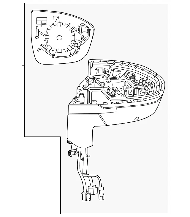 Mirror Assembly - Nissan (96302-7BA1A)
