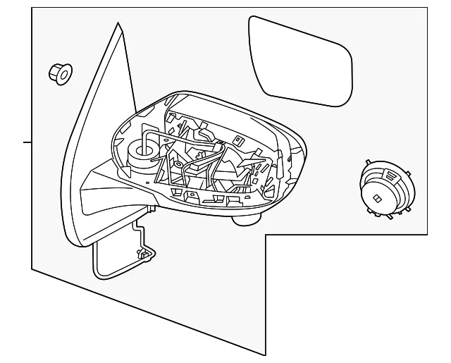 Mirror Assembly - Nissan (96302-9BU5A)