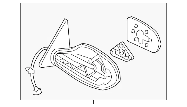 Mirror Assembly - Driver's Side (LH) - Nissan (96302-JA04C)