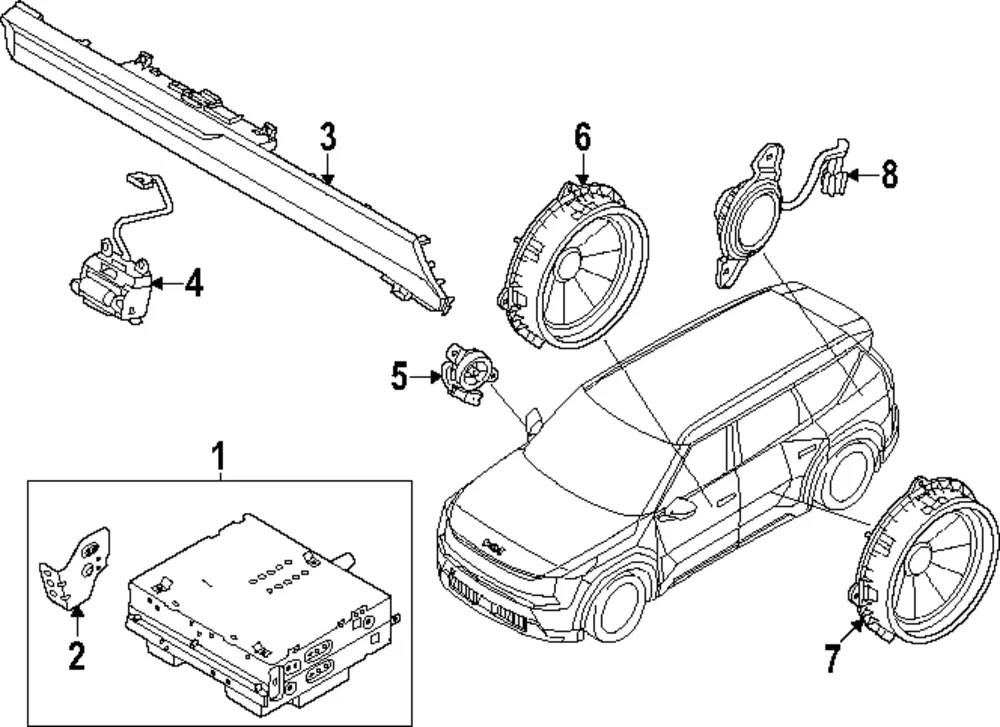 Quarter Panel Speaker - Kia (96360-DO000)